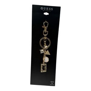 GUESS Los Angeles Gold Tone Logo Charm Keychain – New on Card